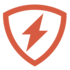 Micro logo shield red