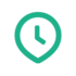 Micro clockpin green