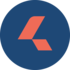 Micro circlemark orange on blue