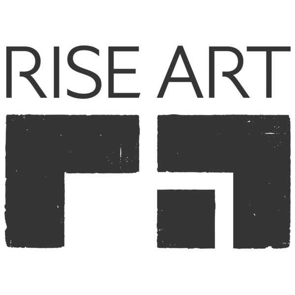 Riseart logo stacked black sq