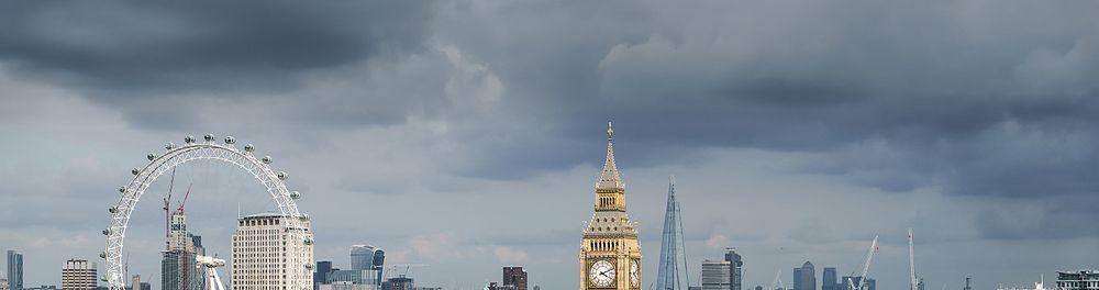 Palace of westminster from the dome on methodist central hall